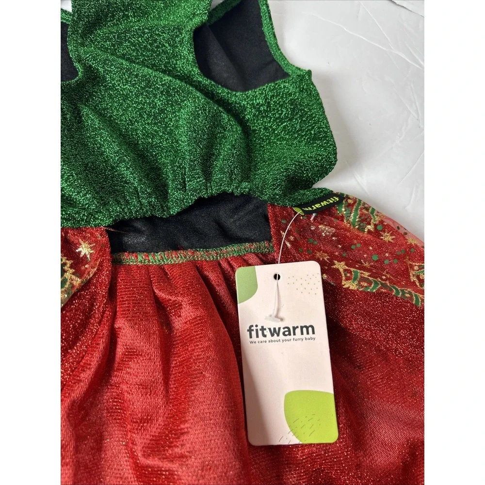 Fitwarm Holiday Theme Dog Dresses for Christmas NWT Size M